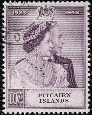 Pitcairn Islands George Vi 1948 Sg 12 Royal Silver Wedding 10/ -