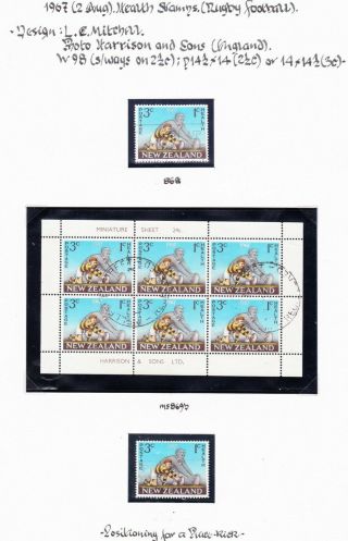Zealand 1967 Health Stamps Sg 867 & 868 & Ms 869 (2 Sheets) V Fine Vfu
