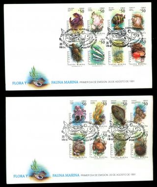 1991 Chile Scott 967 On Fdc Unaddressed On 2 Covers