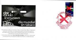 Anti - Smoking Cigarette Drug Health Medicine 2003 Mexico Fdc