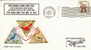 Rattlesnake Island Local Post Nov 15,  1977 Red Cancel
