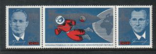 East Germany 1965 Space Voshkod 2 Cosmonauts Visit Strip