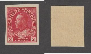 Mnh Canada 3 Cent Kgv Admiral Imperforate Stamp 138 (lot 15738)