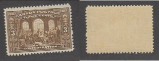 Mnh Canada 3 Cent Confederation Stamp 135 (lot 15732)