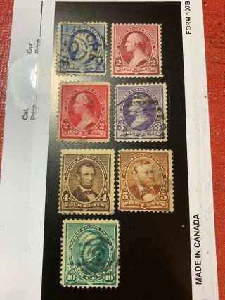 Us Stamps 219,  219d,  220,  221,  222,  223,  226 (1)