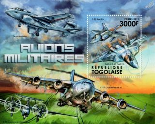 Sukhoi Su - 57/t - 50/f - 22 Raptor Air Superiority Fighter Aircraft Stamp Sheet 2011