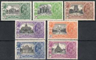 Commonwealth India 1935 Kgv Silver Jubilee Set Of 7 Stamps Lightly Hinged