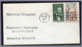 1963 John Kennedy Assassination - Unknown - Maker Political Event Cover Pc195