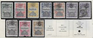 10 Salvador Stamps From Quality Old Album 1907