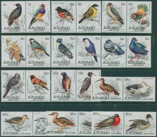 Aitutaki 1981 Sg317 - 340 Birds To 30c Mnh