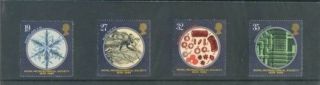 1989 Gb 150th Anniversaries Royal Microscopes Society Stamp Set Of 4