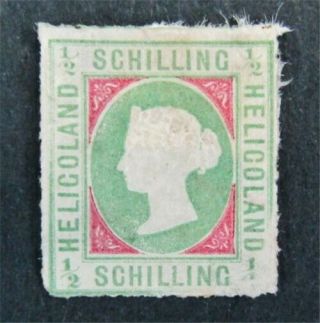 Nystamps British Heligoland Stamp 1a Og H $800 Signed