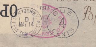 WW1 Special Censorship Postage Due FPO Cover to Brooklyn NY USA 1919 4