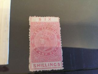 Zealand Stamp Duty 6 Shilling F72 Unmounted Cat £140