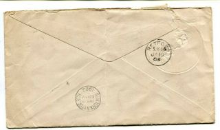 U.  S.  A.  1903 5cents rate Pan - American Exposition envelope Buffalo to Retford,  UK 2