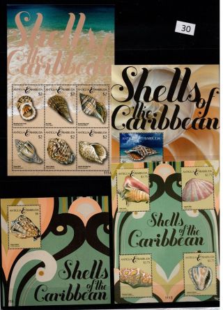 / Antigua & Barbuda - Mnh - Marine Life - Shells - Caribbean