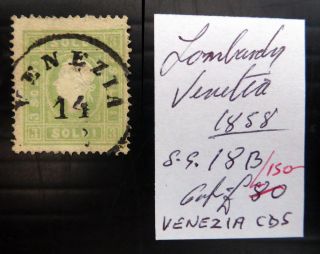 Italy Lombardy & Venetia 1858 As Described Fine/used Nl169