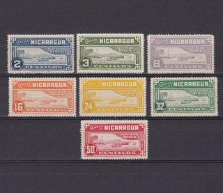 Nicaragua 1939,  Sc C222 - C228,  Air Mail,  Part Set,  Mnh