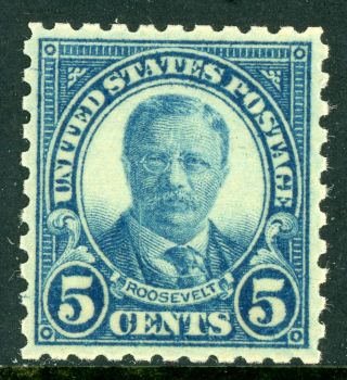 Usa 1925 Roosevelt 5¢ Rotary Perf 10 Scott 586 Mnh J55 ⭐⭐⭐⭐⭐⭐