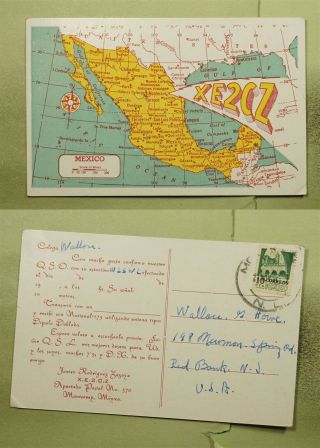 Dr Who Mexico Monterrey Qsl Ham Radio Xe2cz Postcard To Usa E40302
