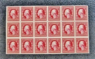 Nystamps Us Stamp 384 Og H / Nh (14) $111 Washington