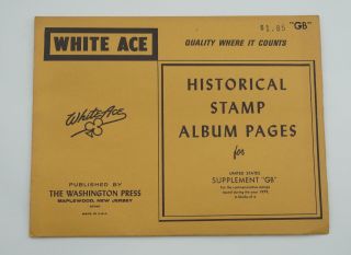 White Ace Stamp Album Pages 1984 US Blocks of 4 Supplement 