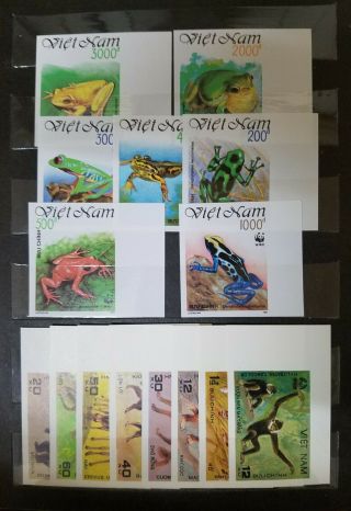 Viet Nam Stamps - Indochine Stamp - Frogs - Imperf Stamps - Mnh - Vf