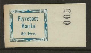D23 Denmark Or Sweden Airmail Label Flyvepost - Maerke 50 Ore