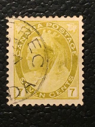 F - Vf Sc 81 Partial Quebec Cds - 7c Olive Yellow Qv Numeral