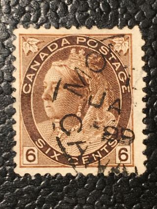 F - Vf Sc 80 W/partial Montreal Cds - 6c Brown Qv Numeral