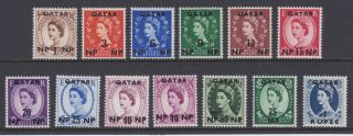 Qatar Stamps Gb Wildings Ovpt 1st Issue U/mint Rare Issues Old Album Page