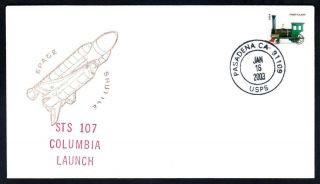Space Shuttle Columbia Sts - 107 Day Of Launch Disaster Space Cover (2007)