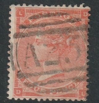 Gb Abroad In Malta A25 1862 4d Red Plate 4 With Hairlines Z48