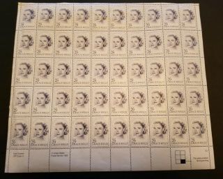 Us 2749 Grace Kelly 29c Sheet/50 Stamps,  Near Nh Issued 1993 Never Hinged