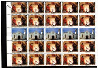 Gibraltar 2002 - Mnh - Christmas,  Art,  Religion - 40 Stamps - Sheet Bent