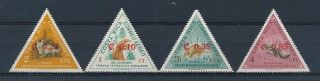D277501 Wild Animals Mnh Costa Rica Triangular Stamps (value Overprints)