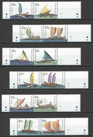 M237 2013 Cook Islands Sailing Ships Of The Pacific Michel 1822 - 33 Big Set Mnh