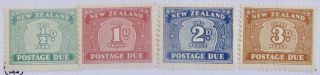 Zealand J22 - 25: F/vf Mnh Complete Set Postage Dues