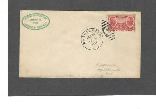 1937 Franklin D Roosevelt 2nd Inaugural Cover Jan 20 - 1937 Cacheted