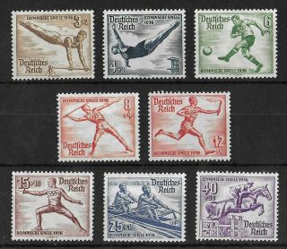 Germany Reich 1936 Nh I Complete Set Of 8 Michel 609 - 616 Cv €140 Vf