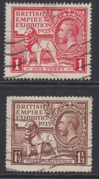 Gb Gv 1925 Bee British Empire Exhibition Set Sg432 - 433