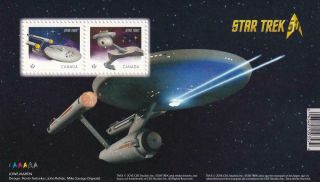 Canada 2016 Sc 2911 Star Trek Enterprise And Klingon Souvenir Sheet