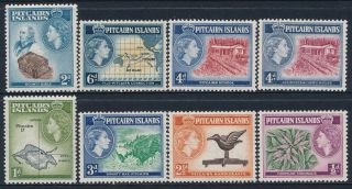 1957 - 1963 PITCAIRN ISLANDS QEII DEFINITIVES SET OF 12 FINE MNH our ref E 3