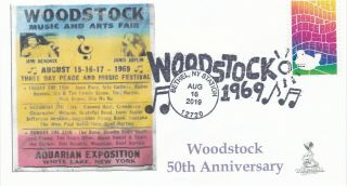 Woodstock 50th Anniversary First Day Cover 2 Of 4