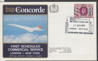 Concorde Flown First Sched.  Flght London To York Nov 22,  1977.