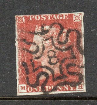 1841 1d Deep Red - Brown Plt39 Mh S/8 In Mx Cat £190,