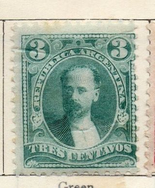 Argentine Republic 1889 Early Issue Fine Hinged 3c.  157610