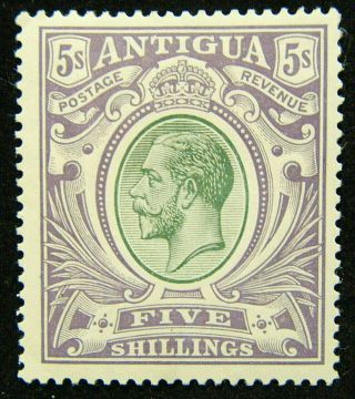 Antigua Stamp 1913 5s King George V Scott 41 Sg51 Og H