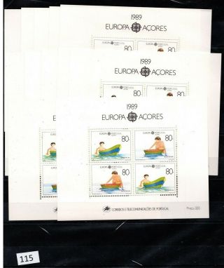 ,  12x Azores,  Portugal 1989 - Mnh - Europa Cept - Children - Boats