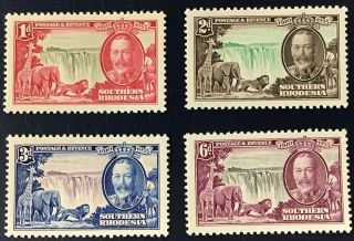 Southern Rhodesia - 1935 Silver Jubilee,  Set Of 4 Stamps,  Sg 31 - 34,  Mnh